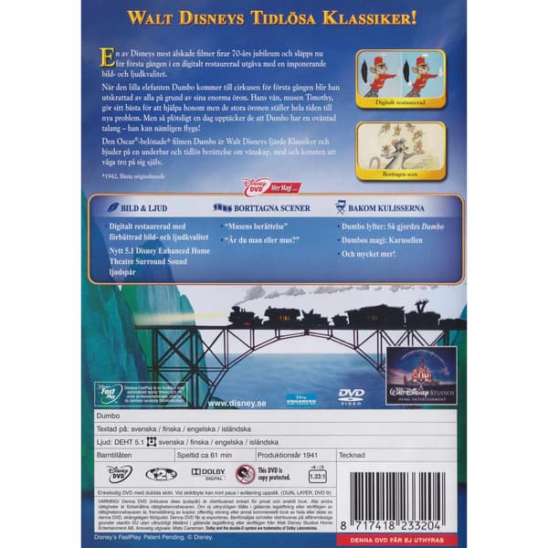 Dumbo Specialutgåva DVD (Brugt)