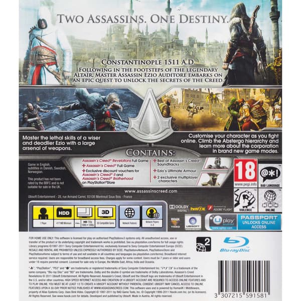 Assassins Creed Revelations Playstation 3 PS3 (Brukt)