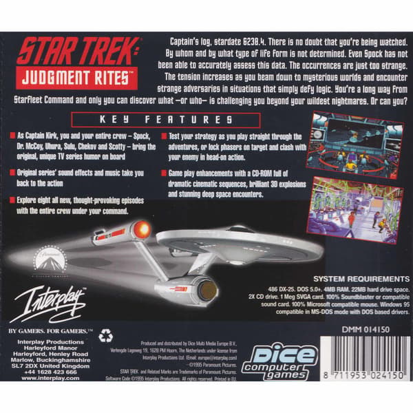 Star Trek Judgment Rites PC CD (Brukt)