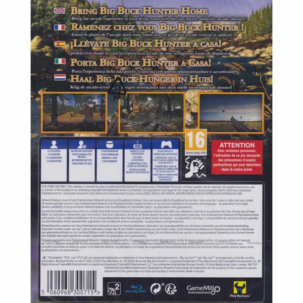 Big Buck Hunter Arcade Playstation 4 PS4