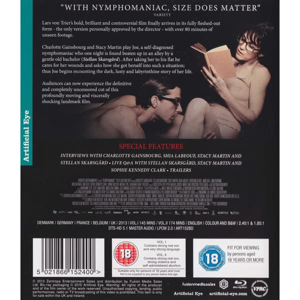 Nymphomaniac Directors Cut Blu-Ray (Brukt)