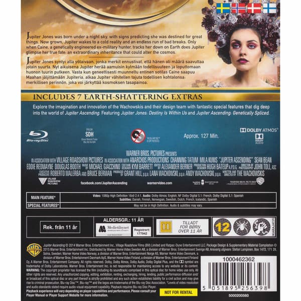 Jupiter Ascending Blu-Ray (Begagnad)