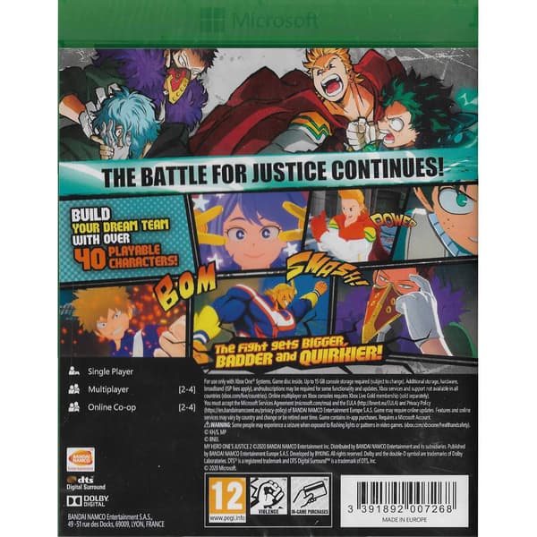 My Hero Ones Justice 2 Xbox One