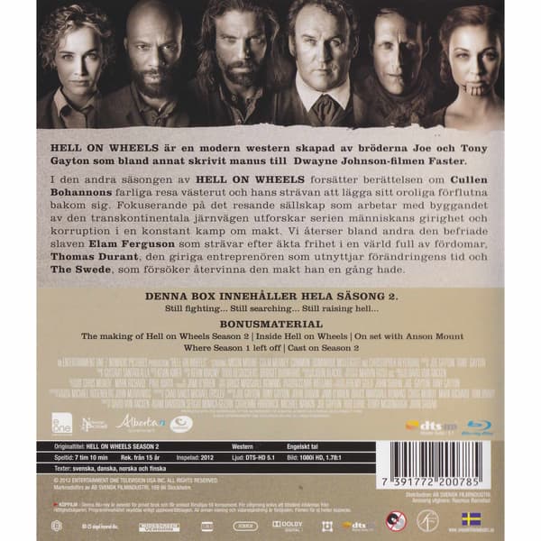 Hell on Wheels Säsong Två Blu-Ray (Begagnad)