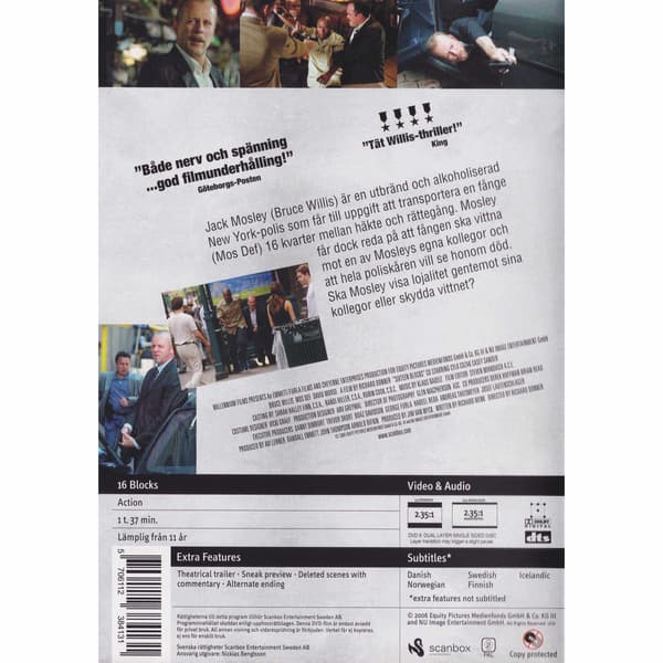 16 Blocks DVD (Brugt)
