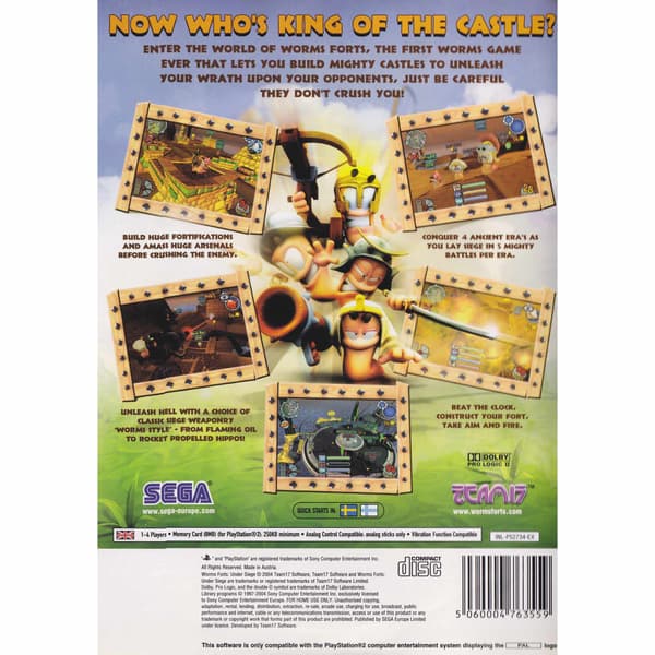 Worms Forts Under Siege Playstation 2 PS2 (Käytetty)