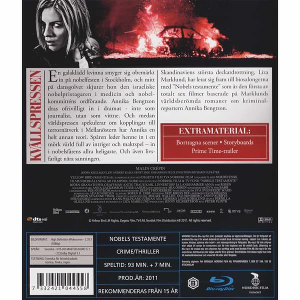 Nobels Testamente Blu-Ray (Brugt)