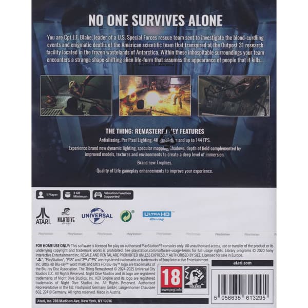 The Thing Remastered Playstation 5 PS5