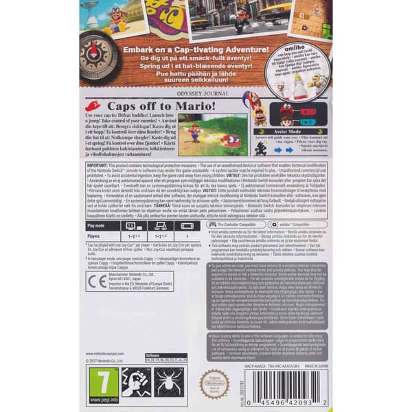 Super Mario Odyssey Nintendo Switch (Begagnad)