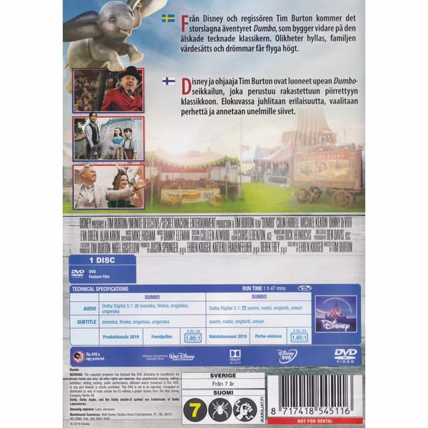 Dumbo DVD (Brugt)