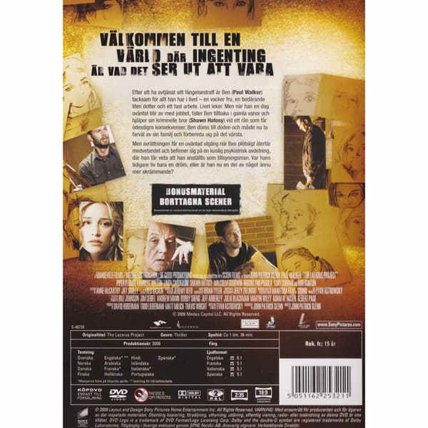The Lazarus Project DVD (Begagnad)