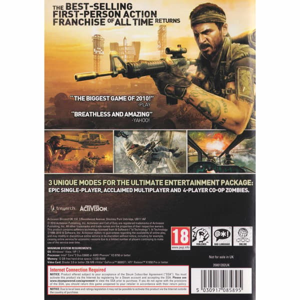 Call of Duty Black Ops PC DVD (Brukt)