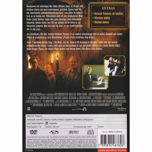 National Treasure DVD (Brugt)