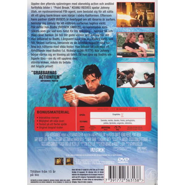 Point Break DVD (Begagnad)