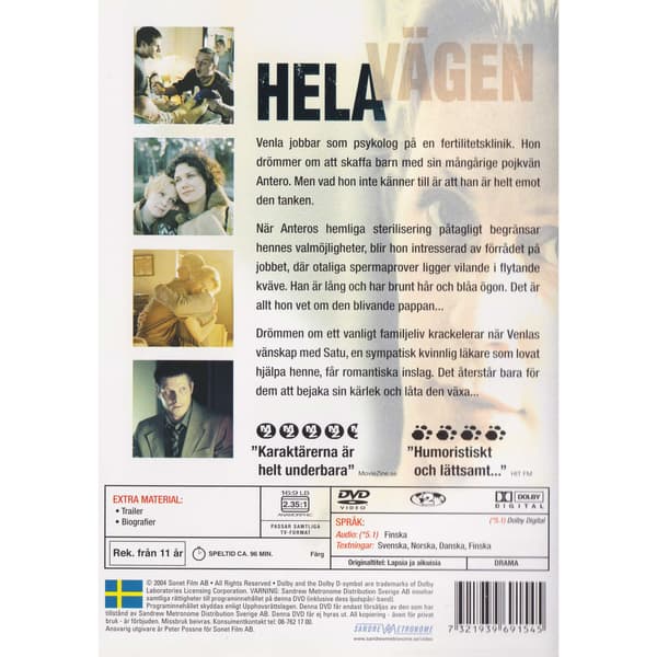 Hela vägen DVD (Brugt)