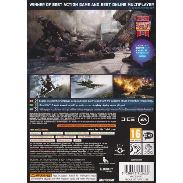 Battlefield 3 Xbox 360 (Brukt)