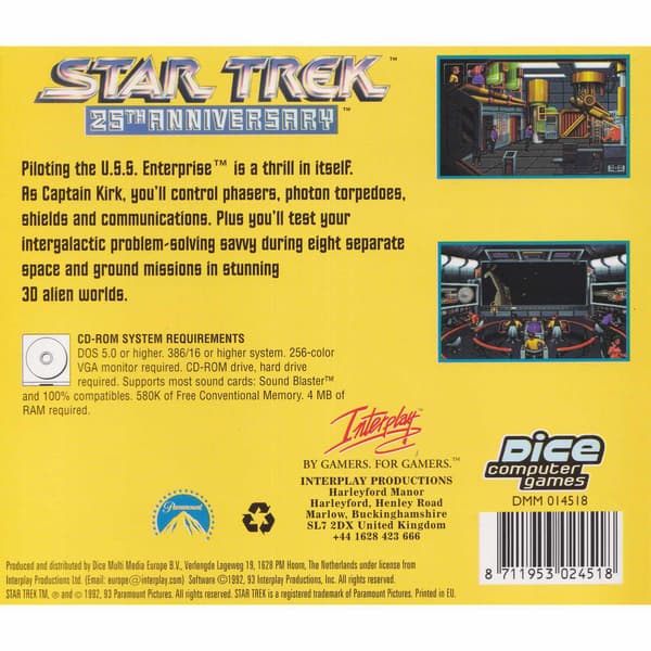 Star Trek 25th Anniversary PC CD (Begagnad)