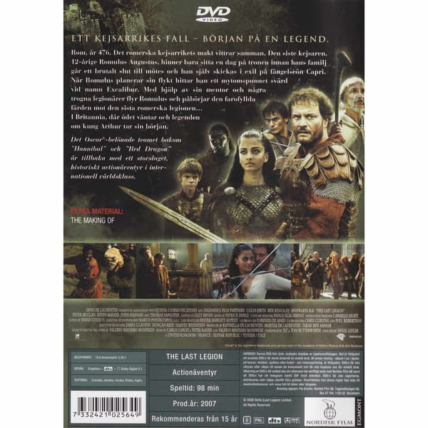 The Last Legion DVD (Brukt)