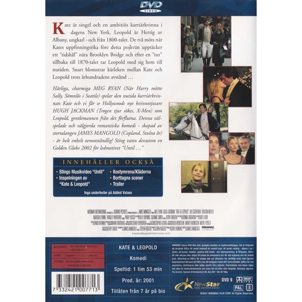 Kate & Leopold DVD (Käytetty)