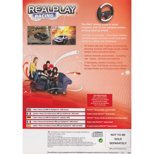 Realplay Racing Playstation 2 PS2 Bundle Copy (Brukt)