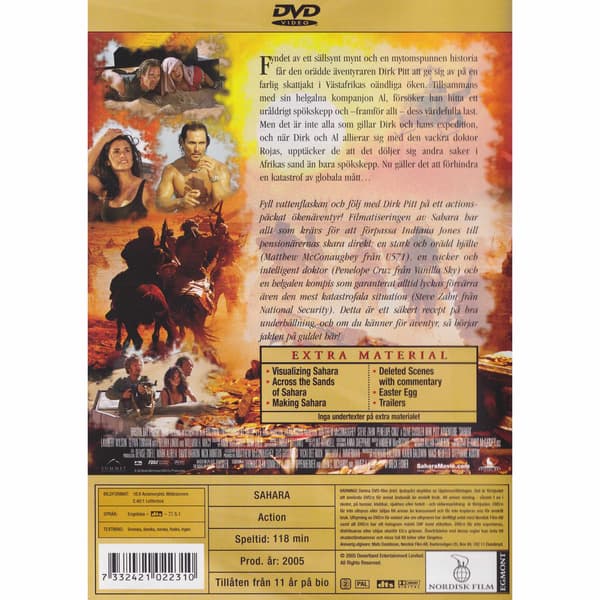 Sahara DVD (Begagnad)