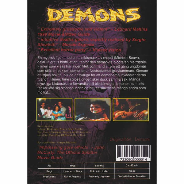Demons DVD (Brukt)