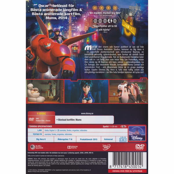 Big Hero 6 DVD (Begagnad)