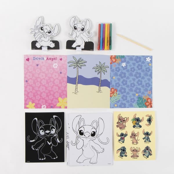 Disney Stitch Colouring bag set