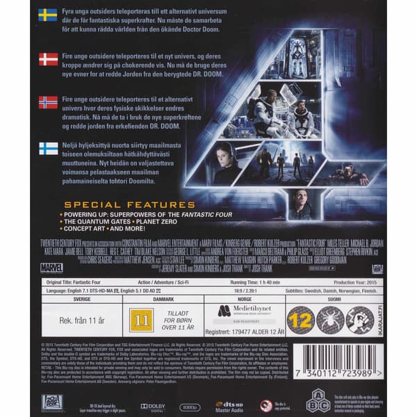 Fantastic Four Blu-Ray (Begagnad)
