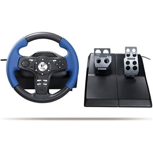 Logitech V-Rally Force Feedback Racing Wheel Playstation 2 (Brukt)