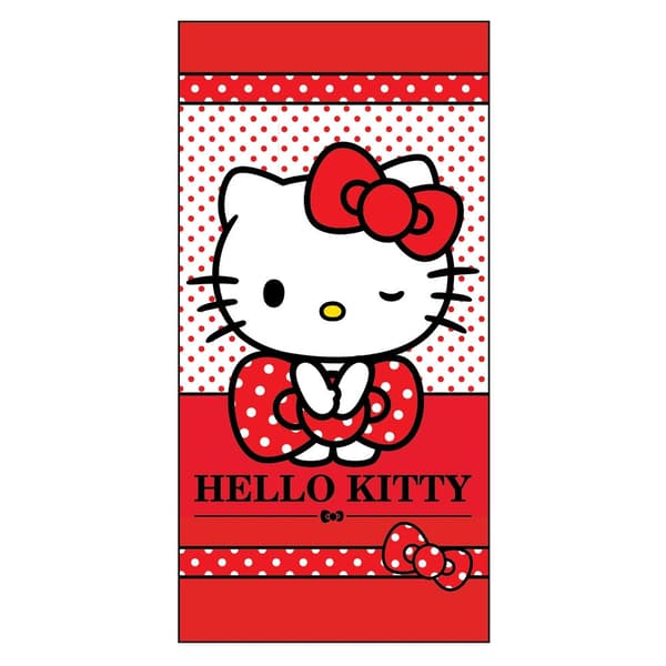 Hello Kitty Mikrofiber Badehåndklæde 70x140 cm