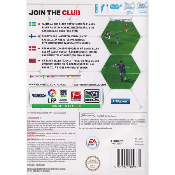 FIFA 13 Nintendo Wii Nordic (Brukt)