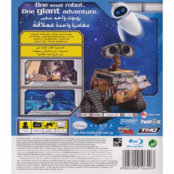 Wall-E Playstation 3 PS3 (Brugt)