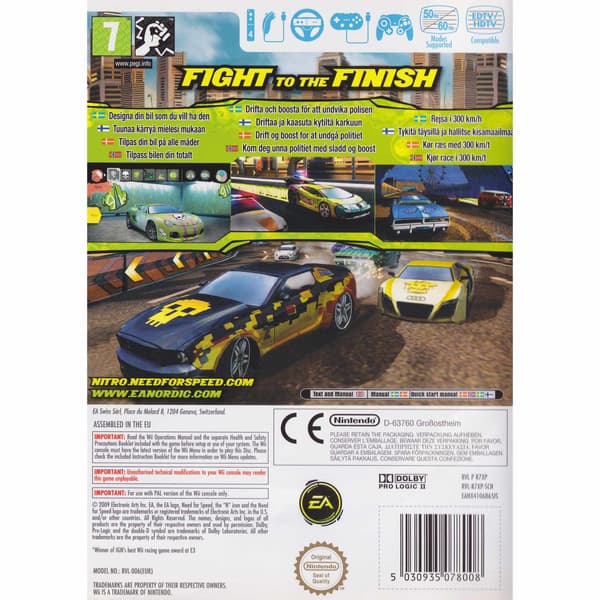 Need for Speed Nitro Nintendo Wii Nordic (Brukt)