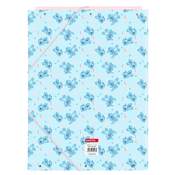 Disney Stitch Ohana A4 cardboard binder with flaps