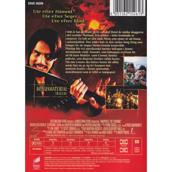 Vampires The Turning DVD (Brukt)