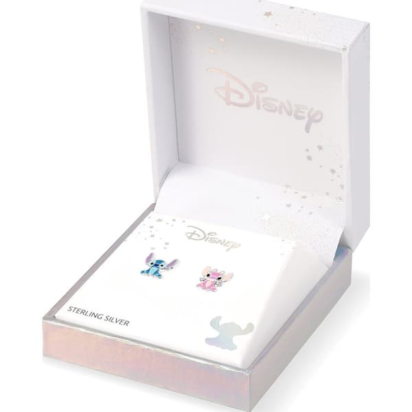 Disney Stitch & Angel sterling silver earrings