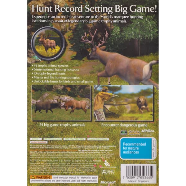 Cabelas Big Game Hunter Xbox 360 (Brukt)
