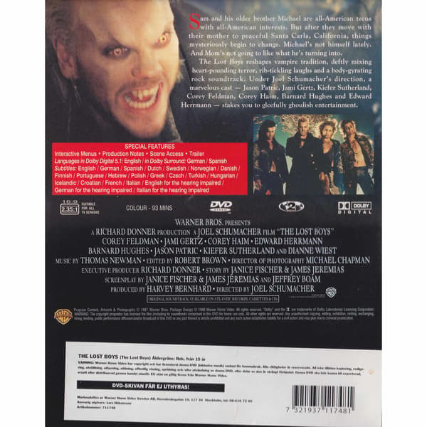 The Lost Boys DVD (Begagnad)