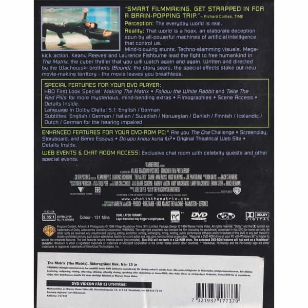 The Matrix DVD (Brugt)
