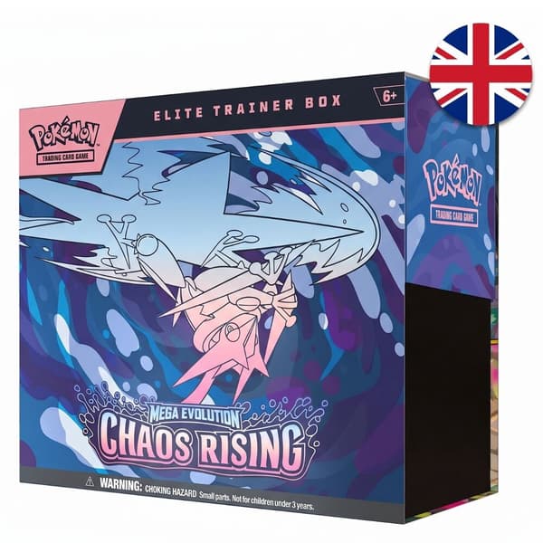 English Pokemon Megaevolution Chaos Rising Elite Trainer Card game case