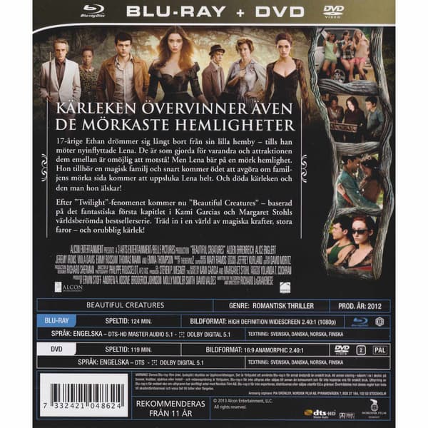 Beautiful Creatures Blu-Ray (Brukt)