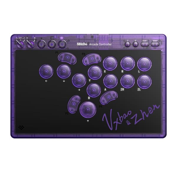 8BitDo Arkadecontroller Nintendo Switch & PC Lilla