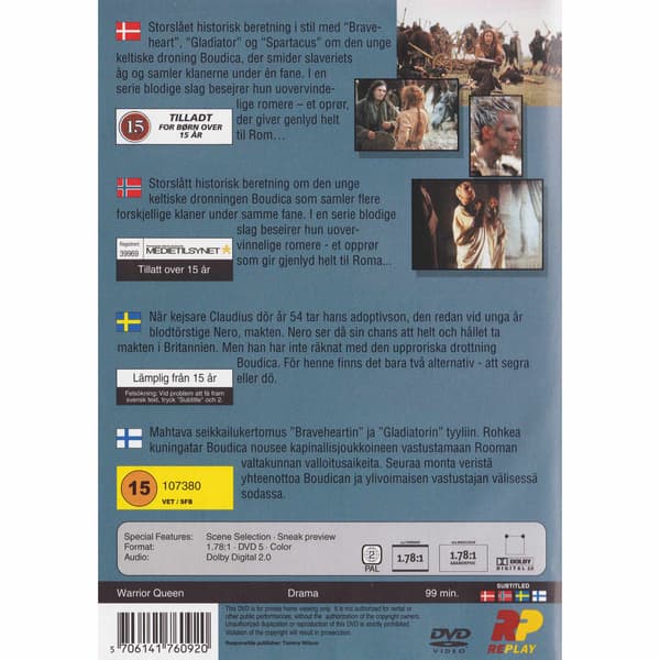 Warrior Queen DVD (Brugt)
