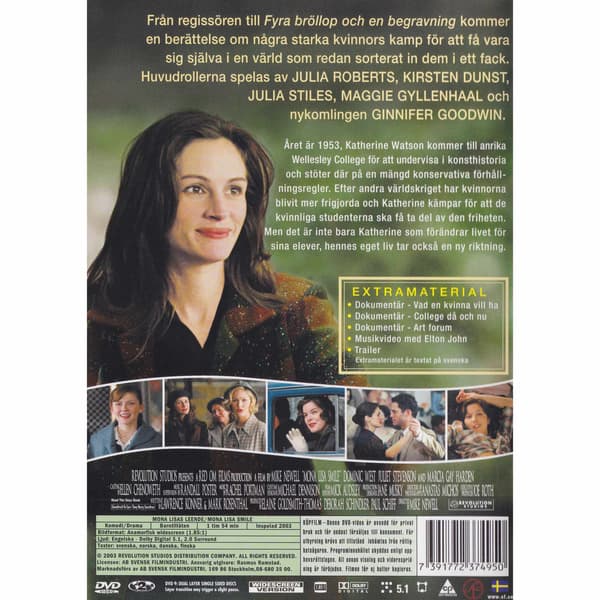 Mona Lisas leende DVD (Käytetty)