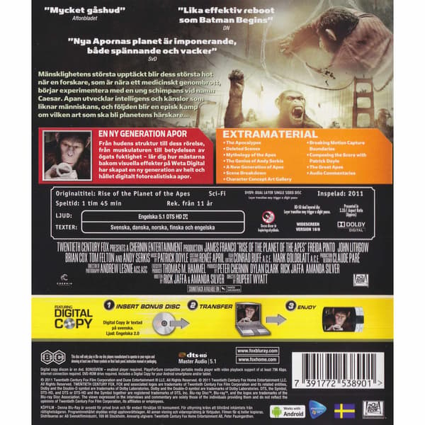 Apornas Planet Revolution Blu-Ray (Brukt)
