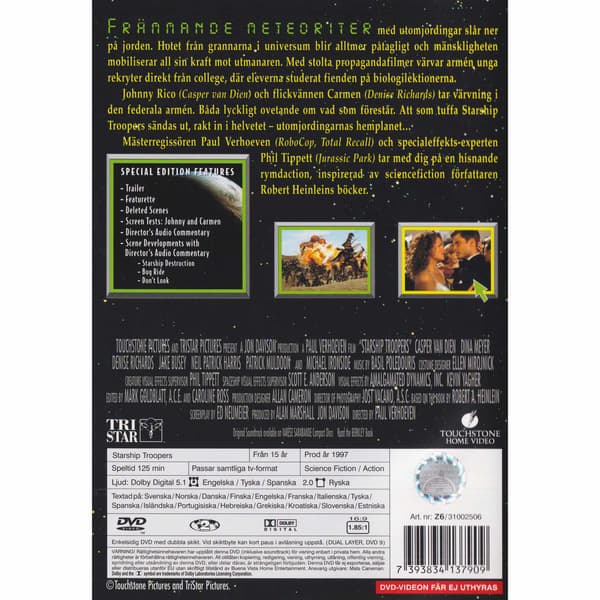 Starship Troopers Special Edition DVD (Brukt)