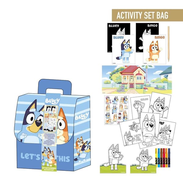 Bluey Colouring backpack set