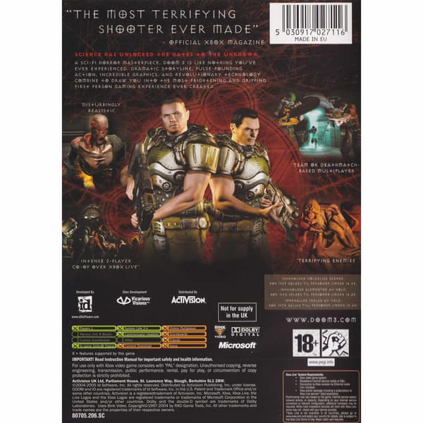 Doom 3 Xbox (Brugt)