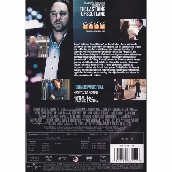 State of Play DVD (Brukt)